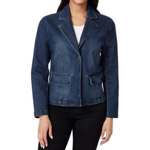 Angels Forever Young Jean Denim‎ Jacket Womens Medium Blue Kensington Preppy